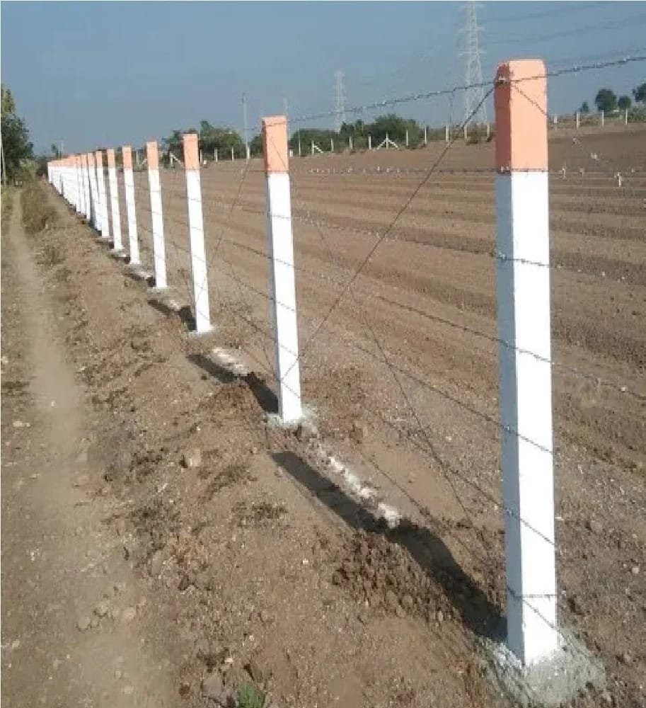 We Provided Barbed Wire & Chain Link Fence , Rcc Precast Compound Wall Site Services with installation